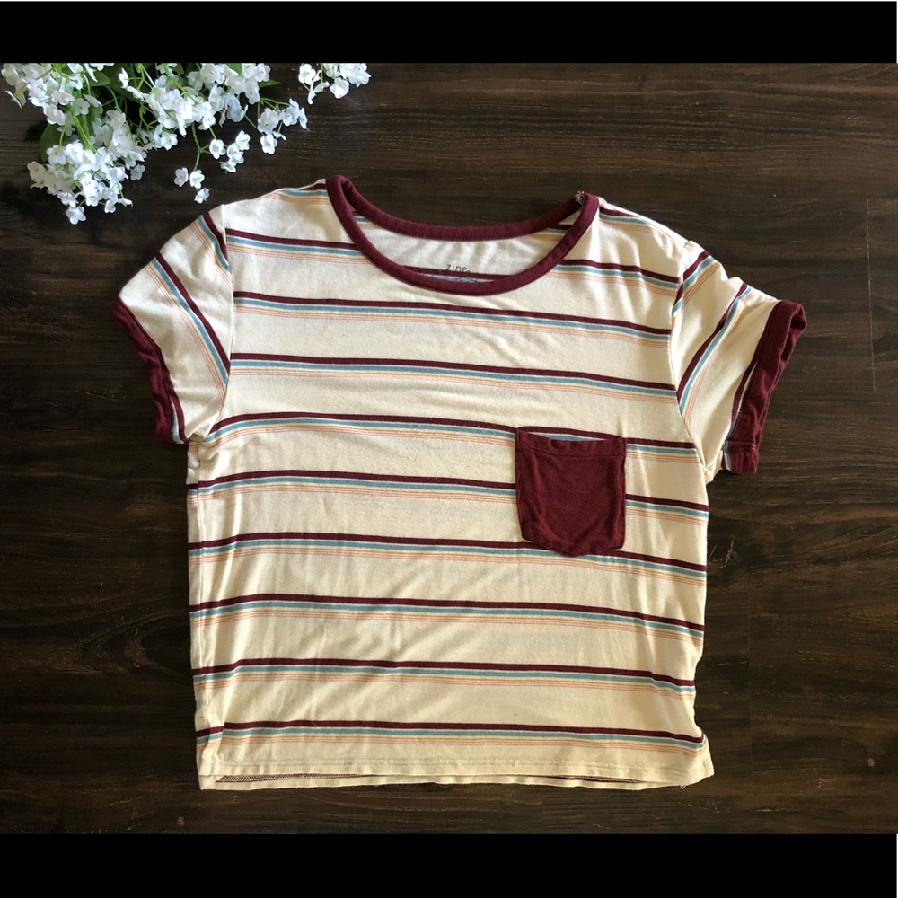 Zine Clothing Striped Crop Tee